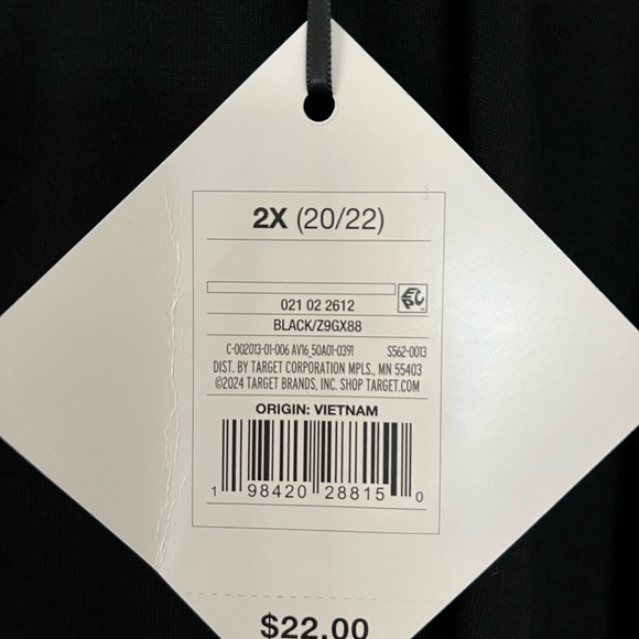 NWT Ava & Viv Elegant Black Blouse - Picture 3 of 3